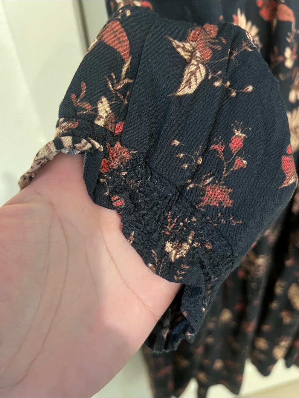 Faherty Boho Maxi Dress‎ belted floral bohemian Large floral Cottagecore Peasant - Picture 10 of 10